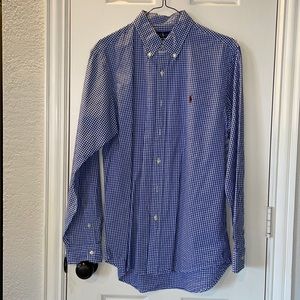 Polo Ralph Lauren blue plaid button up shirt